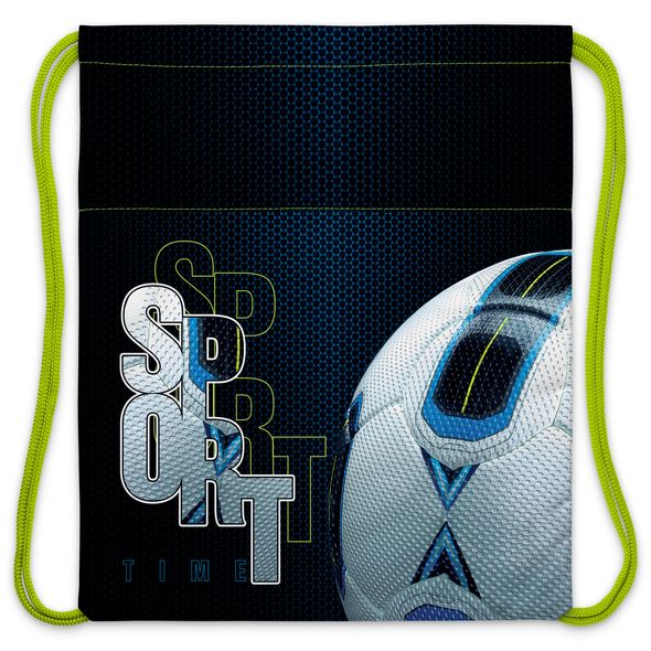 Мешок для сменной обуви Hatber 41х49 см с петлей для подвеса 1 отделение -Sport time-  в индив.упак. , 